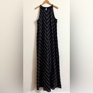 J. Crew Linen Chevron Maxi Dress
